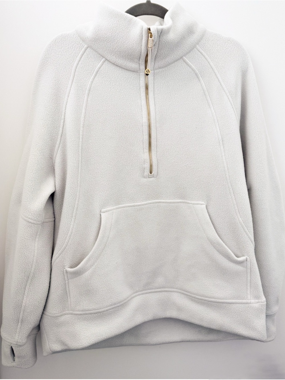 Lululemon Oversized Fleece Half Zip Hoodie Ivory M/L